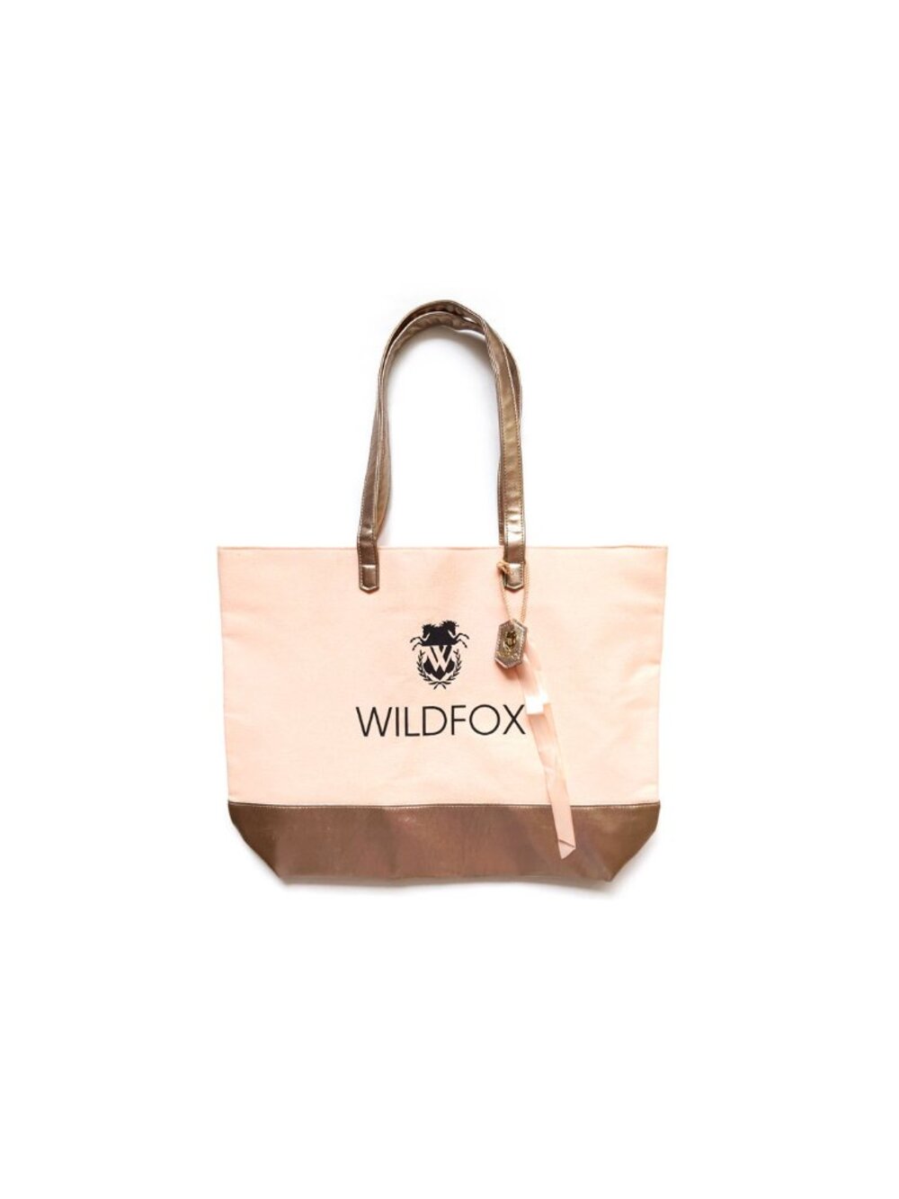 Wild Fox Tote Peach & Gold Womens Vegan Tote Bag